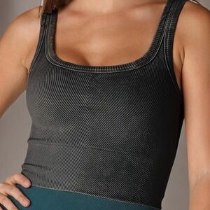 Black Ribbed Crop Tank - Women Intimates & Sleepwear